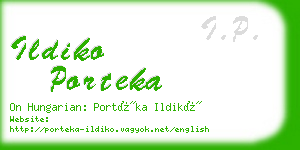 ildiko porteka business card